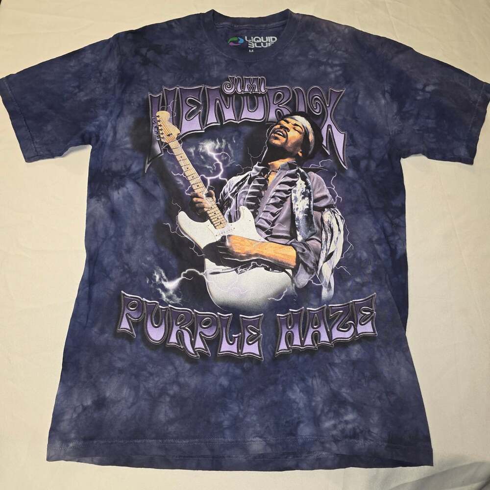 Liquid Blue Jimi Hendrix Purple Haze Tie-Dye T-Shirt Men's Size M